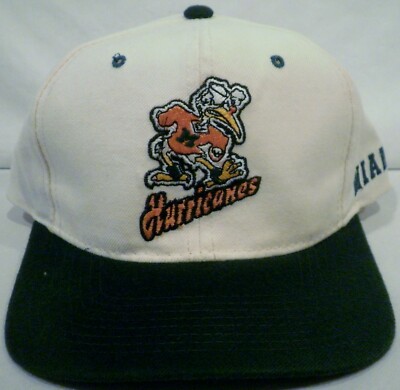 Vintage Miami Hurricanes 100% Wool Adjustable Baseball Hat Cap