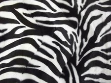 Kunst Pony Leder Velboa Stoff Zebra
