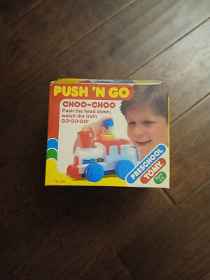 Tomy Push N Go Train Vintage 1985 Toy Play Vehicle Works Well NEW never out Box