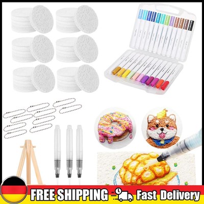 3D Drawing Magic Canvas Sponge Magic Puffy Paint Kit Art Supplies (Round)