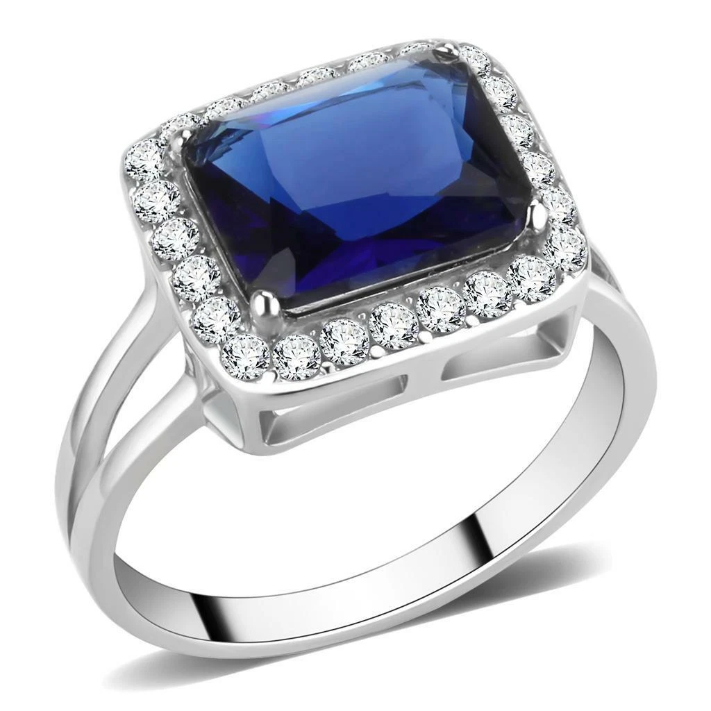 Stainless steel sapphire ring discount