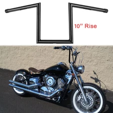 10" Rise 1" Z-Bar Ape Hanger Handlebar For Yamaha V Star XVS 650 950 1100 1300