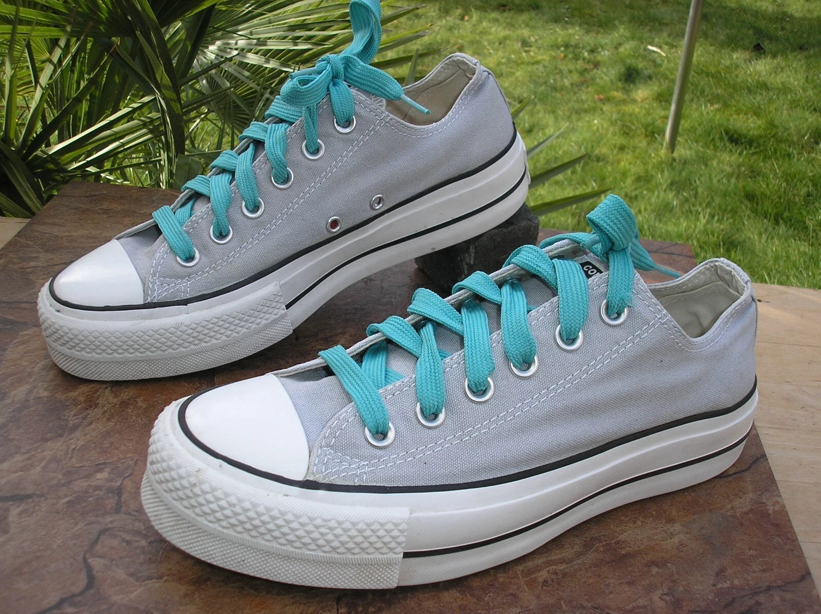 Originali Converse Chucks Sneaker LO numero 39 5 plateau grigio PERFETTE!!!