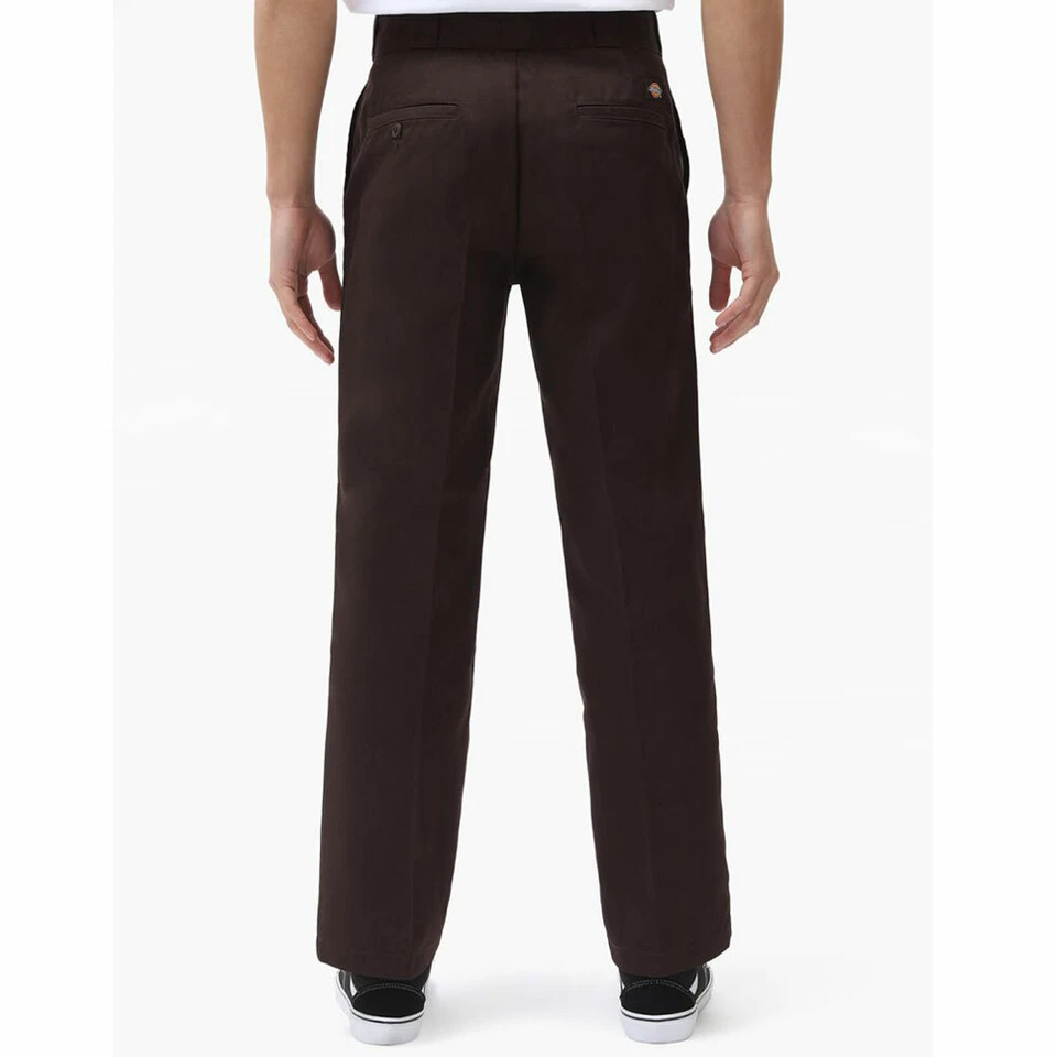 Dickies 874 Pantaloni Da Lavoro Uomo Stoffa Pantaloni Casual Marrone Scuro NUOVO - Immagine 2 di 4