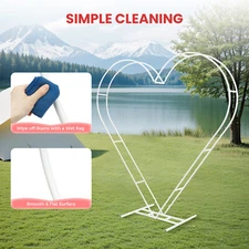 Metal Heart Shaped Wedding Arch Backdrop Stand White for Wedding Ceremony Decor