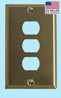 Switchplate Brushed Brass 3 Interchangeable/despard | Renovator's Supply Switchplate Brushed Brass 3 Interchangeable/despard | Renovator's Supply