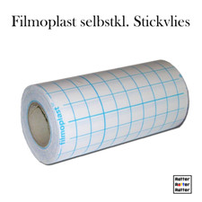 Stickvlies selbstklebend 50cm breit Filmoplast 1m, 2m, 5m, 25m - schwarz o. wei&szlig;