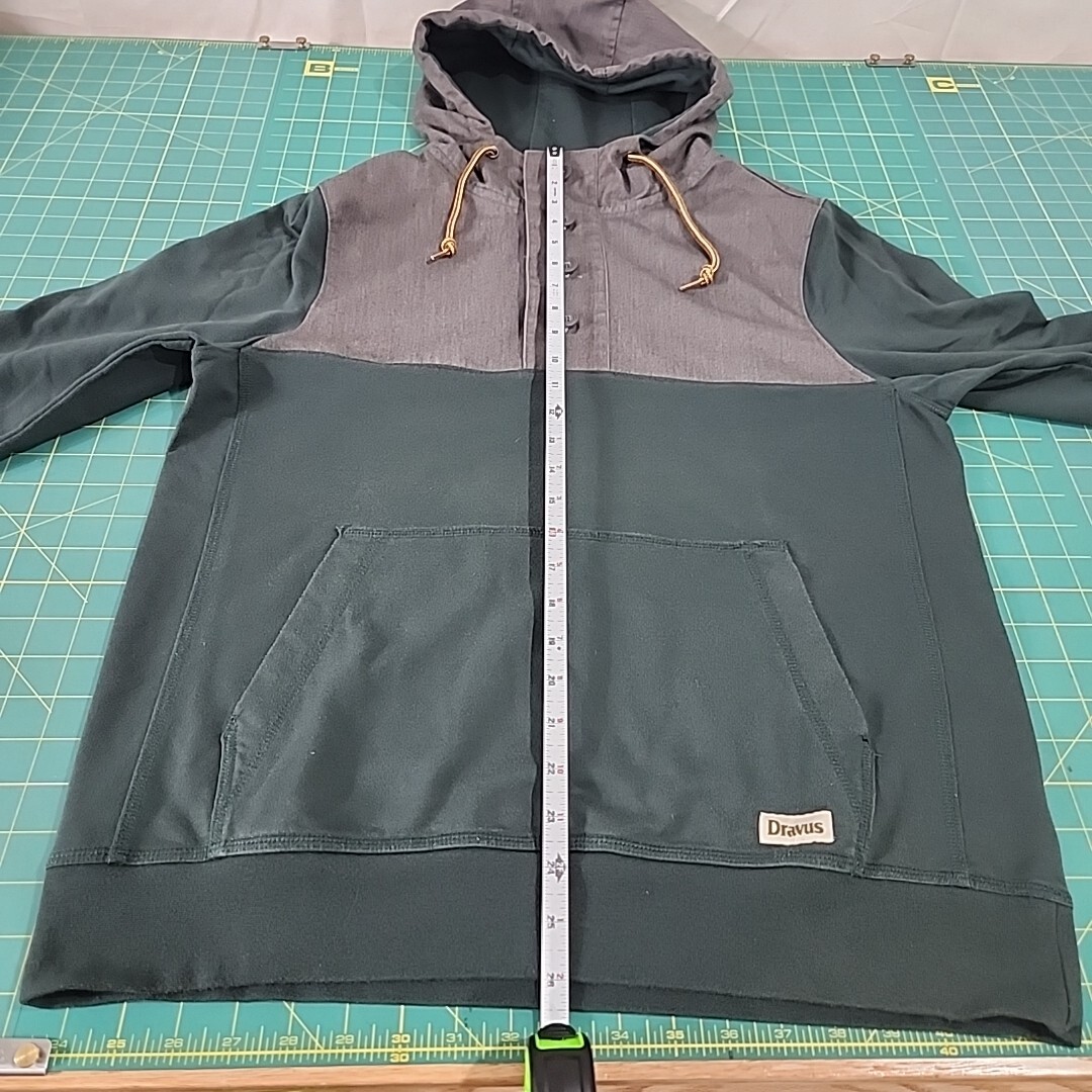 Dravus Pullover Jacket Medium Dark Green Hooded 1… - image 13