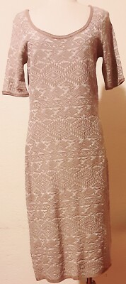 Peruvian Connection Short Sleeve Knit Pencil Dress Size S
