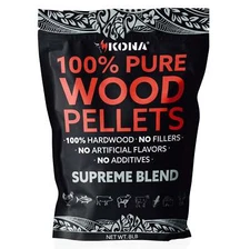 Kona Supreme Wood Pellets (8lbs) - Grilling & Smoking - Concentrated Pure Blend