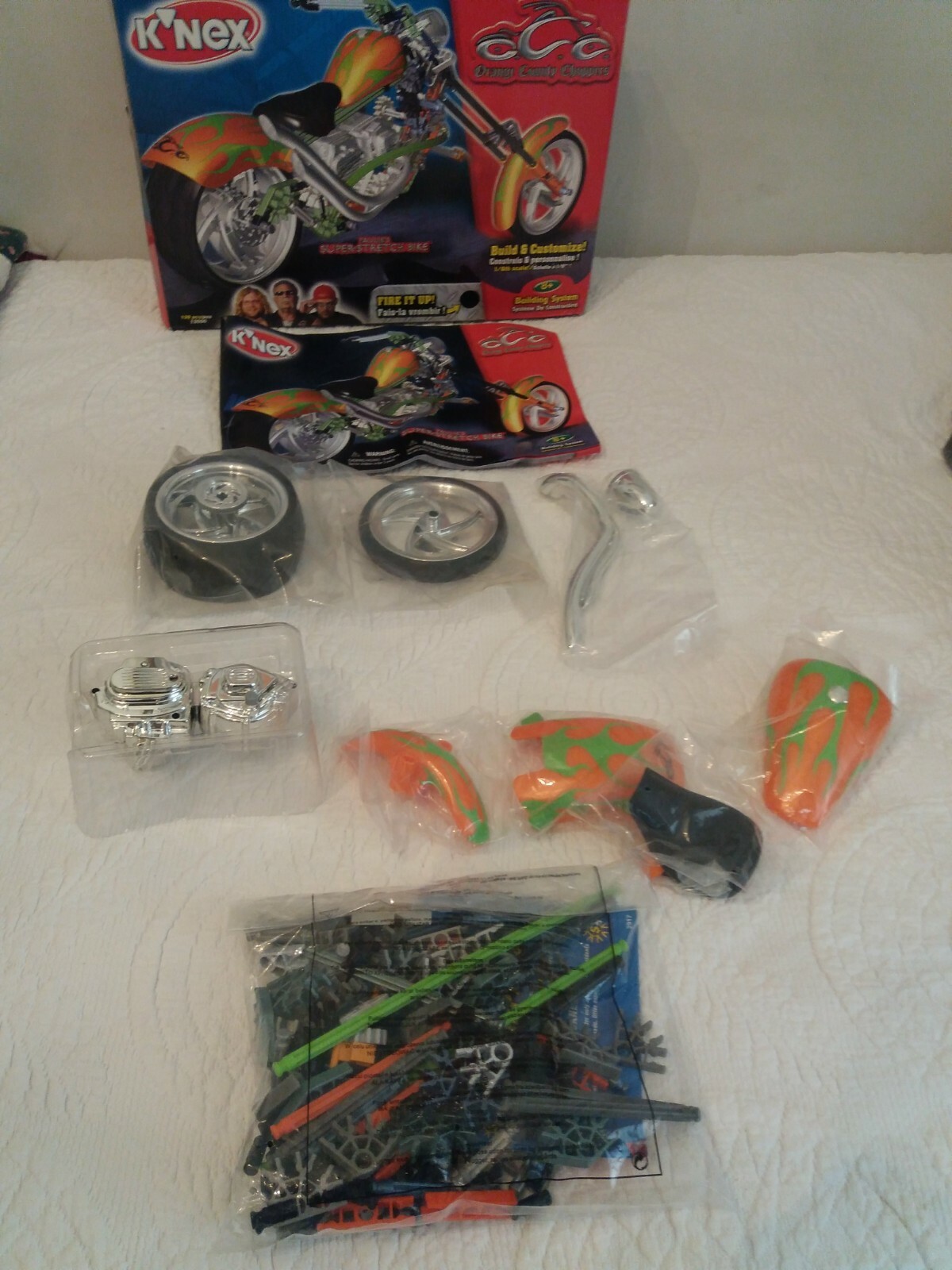 New K'NEX Orange County CHOPPERS Paulie's SuperStretch Bike Set