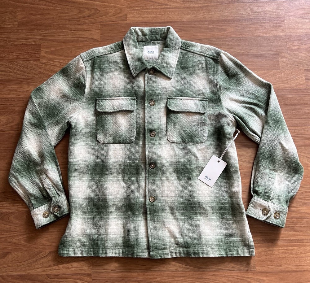 NWT Katin Shiloh Flannel Overshirt Pine Medium MSRP $99