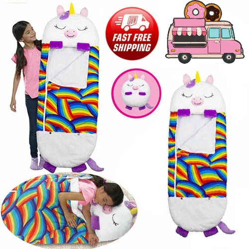 130cm Kids Sleeping Bag Lazy Warm Thermal Boys Girls Sleep Sack Home Blanket - Picture 4 of 36