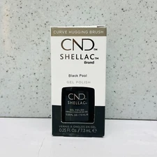 CND Shellac UV LED Gel Nail Polish - Black Pool - 0.25 oz - #40518