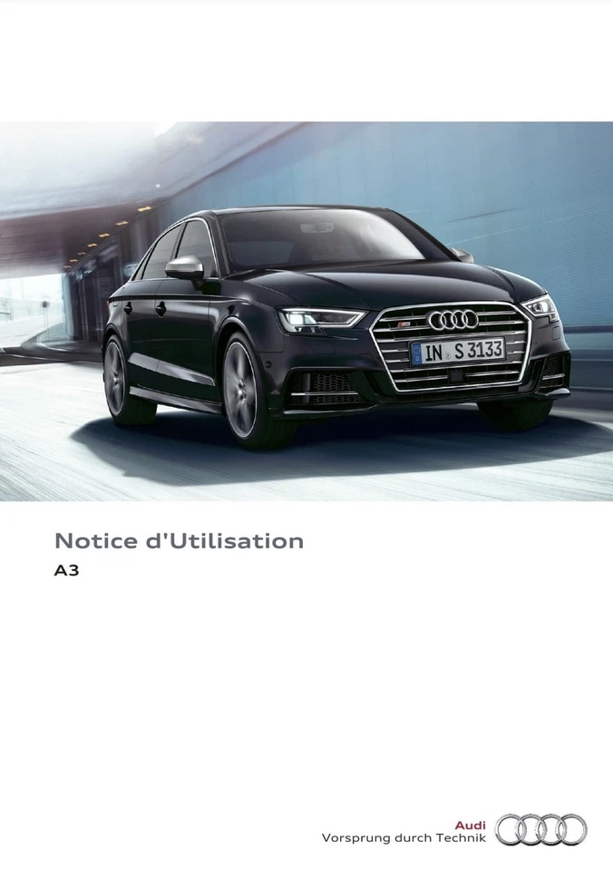 Audi A3 10 modèles 2016 Notice d'Utilisation Français - Photo 2/4