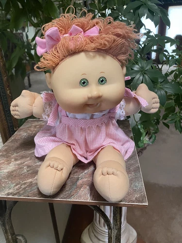 2004 Cabbage Patch Kids Doll Pale Red Hair Green Eyes PlayAlong Teeth mouth open
