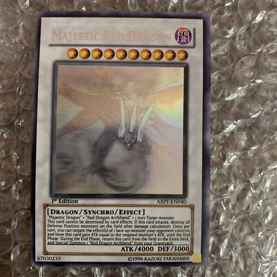 Majestic Red Dragon - ABPF-EN040- Ghost Rare - 1st Edition - NM - MISCUT