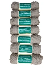 Elsa Williams Needlepoint Yarn 7 Skeins Taupe Brown #463 Tapestry Wool 40 Yard