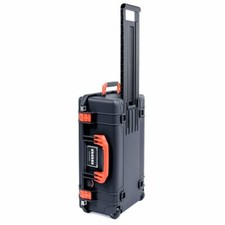 Black  Orange Pelican 1535 Air Case. With Foam. With wheels.