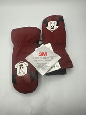 NEW H M Kids Minnie Mouse Windproof Water-Resistant Ski Mitten Red MULTI SIZE