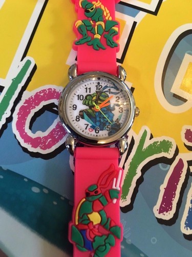 Kids Boys Girls Ninja Turtles Wristwatch Silicone Strap Wrist Watch Slim 3mm UK - Picture 20 of 26