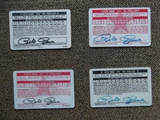 (4)1981,1982,1983 TOPPS PERMA-GRAPHICS CREDIT CARD PETE ROSE AUTO AUTOGRAPH LOT