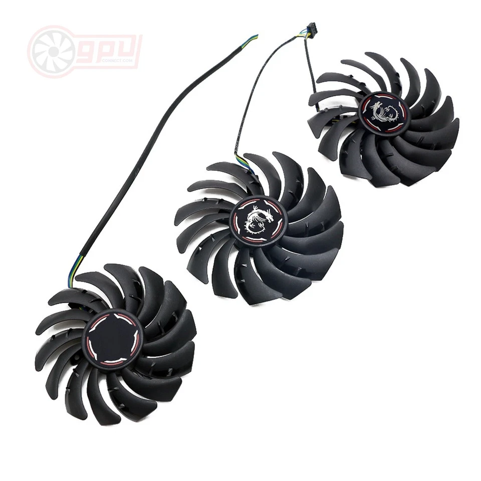 MSI RTX 2070 2080 2080 Ti Super Gaming X Trio Replacement GPU Graphics Card Fans - Image 2 of 3