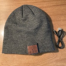 CHENFEC Unisex GRAY BLUE-TOOTH BEANIE HAT MUSIC HAT