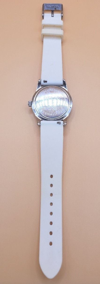 Y2K Relic watch white silicone band Relic White Dial Silver Tone Case White Silicone Band Needs  main image 3