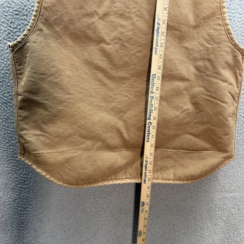 Chaleco Carhartt De Colección Para Hombres XL Lona Tostada Forrado Sherpa Ropa de Trabajo Tareas de Granero Años 90 - Imagen 4 de 14