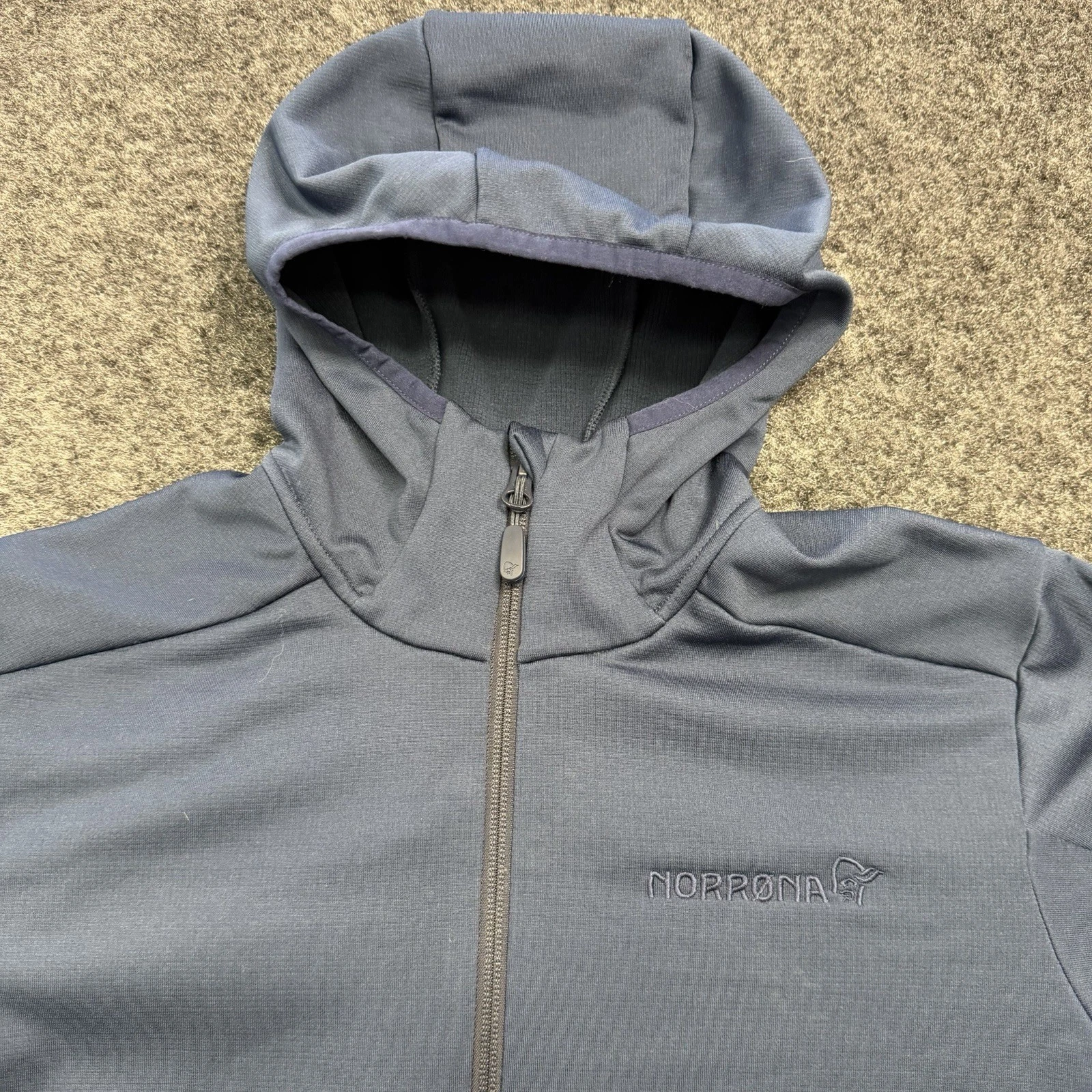 Norrona falketind warm2 stretch Hood Jacket Men Size Medium - Indigo Night Gorp - product detail image 3
