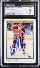 Kirk Muller Signed 1990-91 O-Pee-Chee Premier Card #78 Devils CGC 9 JSA 10 Auto