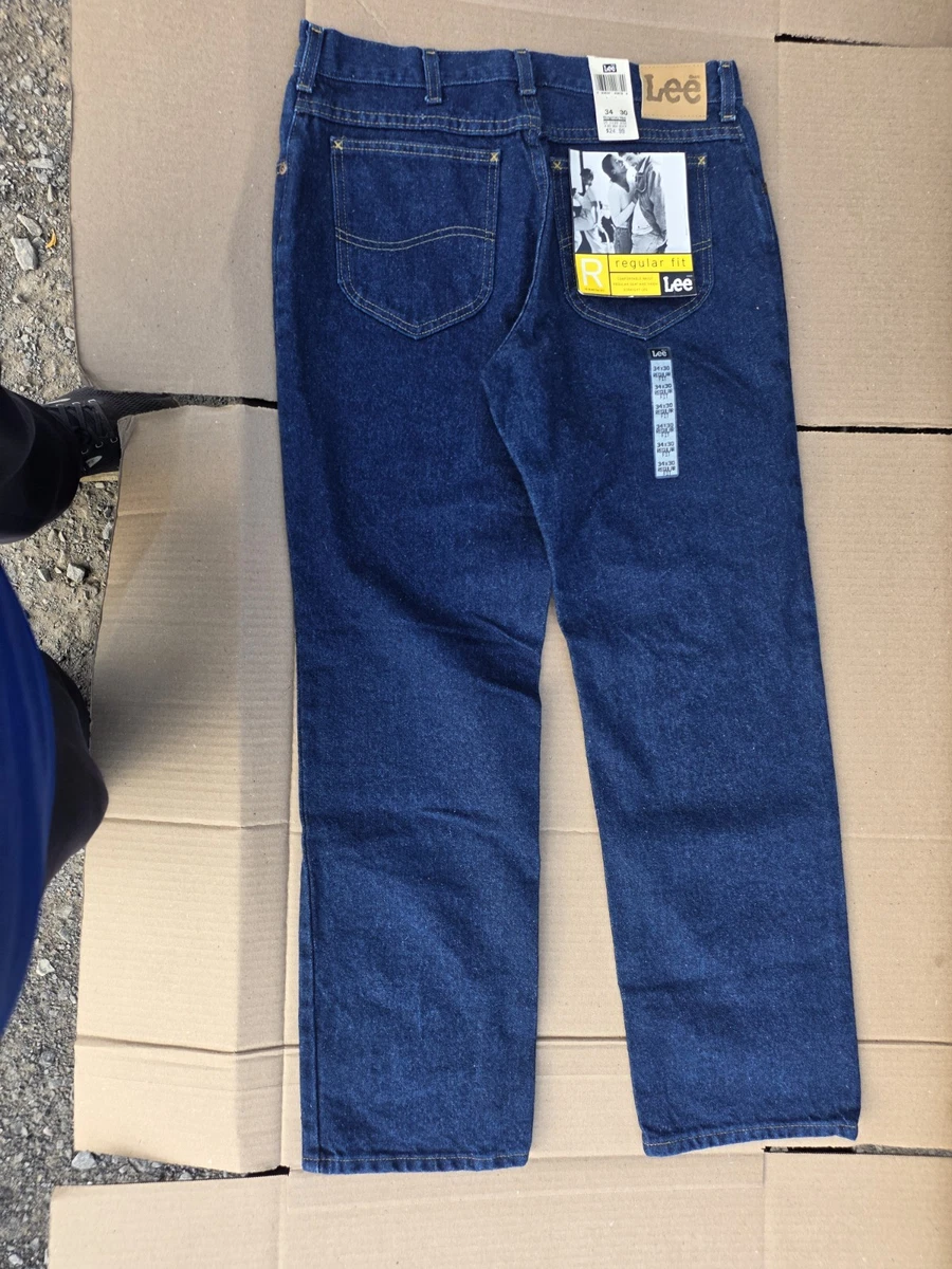 Jeans Lee Vintage Homme - Taille W34 L34 - Coupe Regular, Jambe Droite, Bleu
