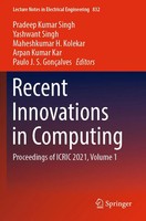 Pradeep Kumar Singh (U. A.) | Recent Innovations In Computing | Taschenbuch