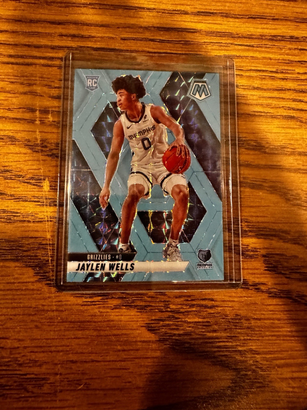 2024-2025 Panini Mosaic Jaylen Wells Blue Fluorescent RC #240 /75