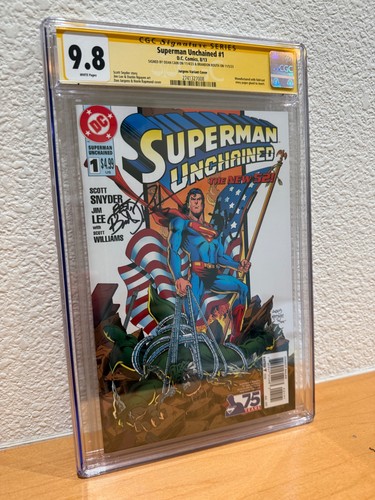 Superman unchained # 1 cgc 9.8 signed by Dean Cain & Brandon Routh 