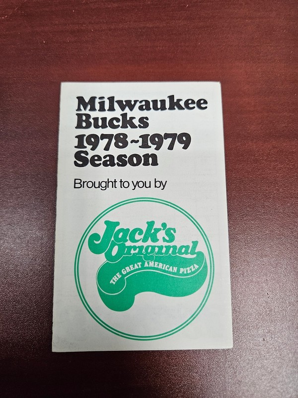 ES25 Milwaukee Bucks 1978/79 NBA Basketball Pocket Schedule - Jack's Original