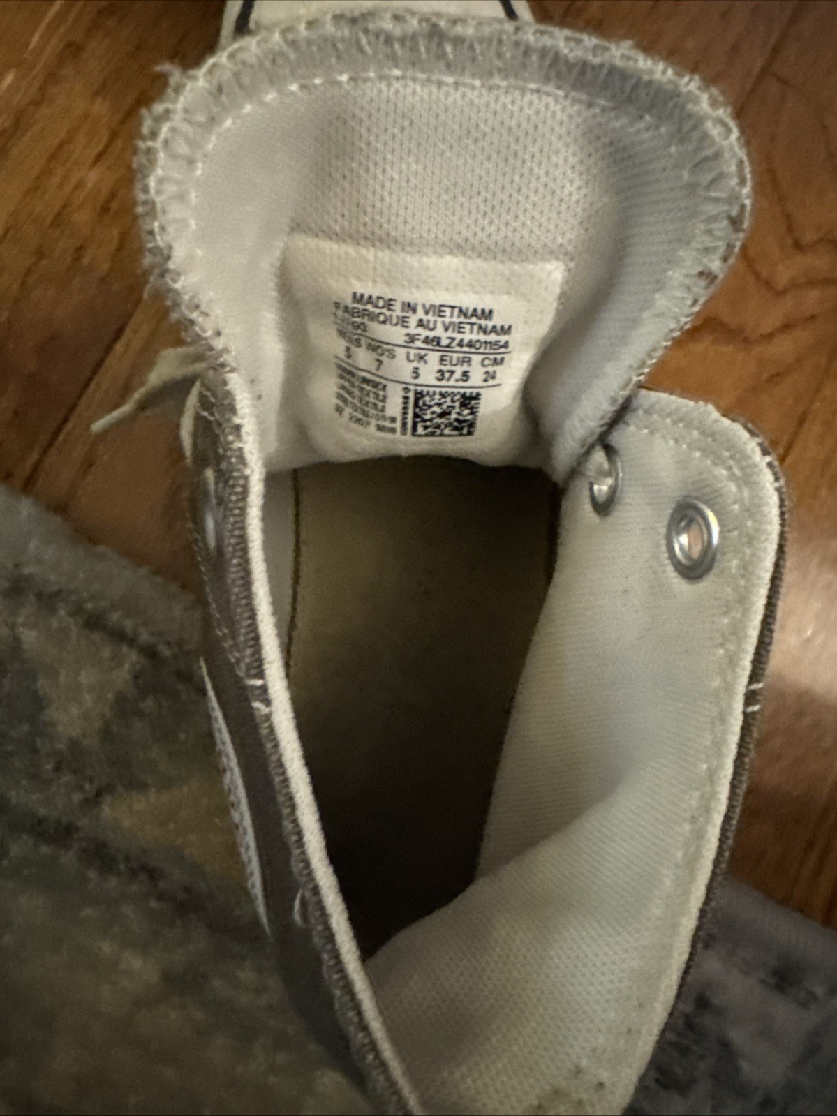 Converse Chuck Taylor All Star High Top Gray Canvas Sneakers Women’s 7 Men’s 5 thumbnail 13