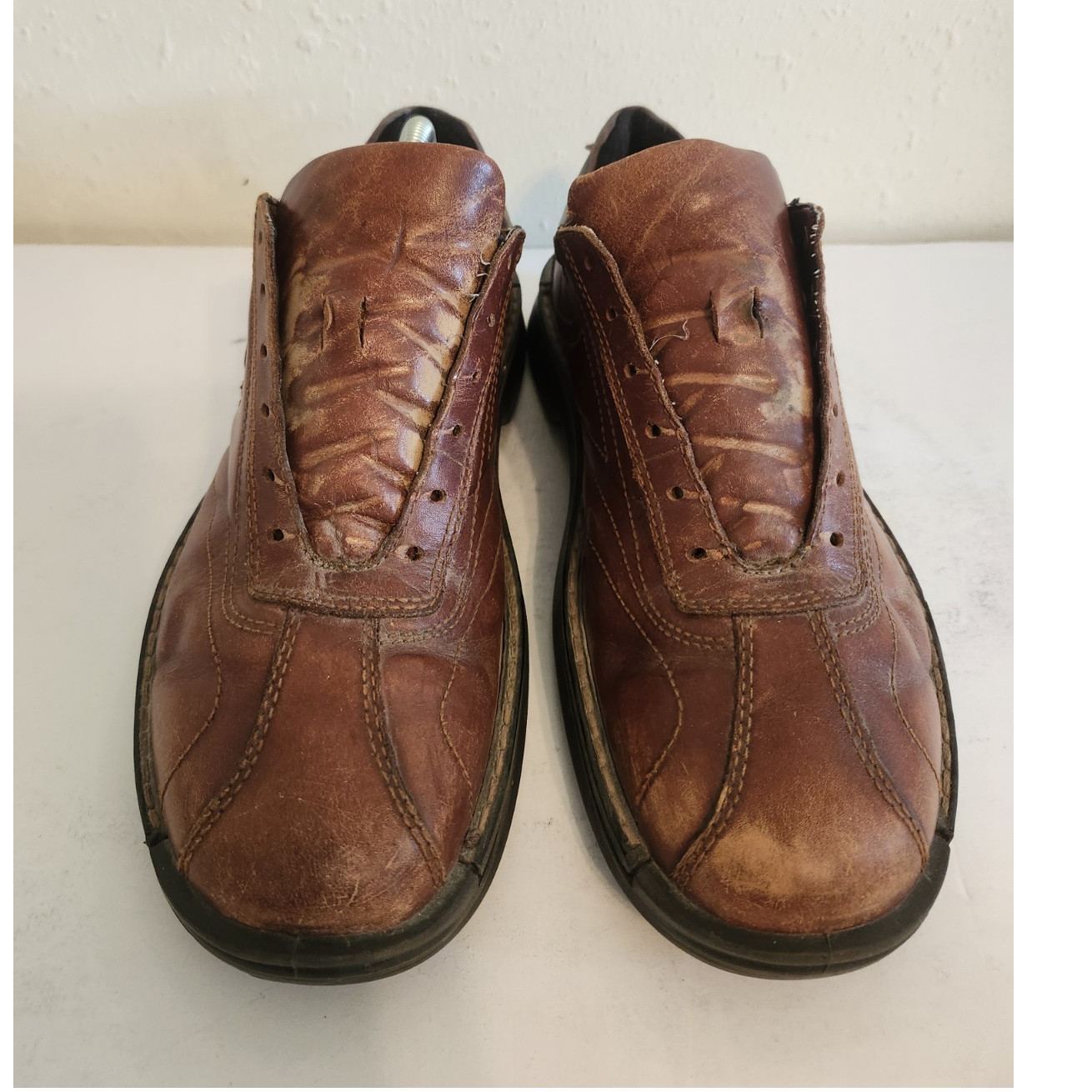 ECCO Men's Brown Leather Light Comfort Sneakers US 10.5