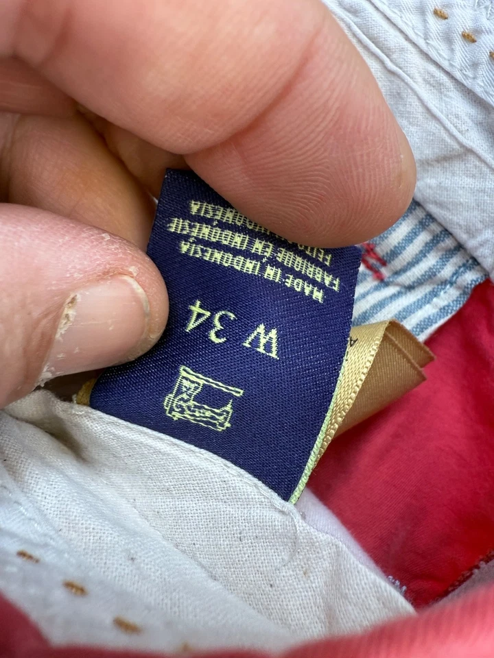 Pantalones Cortos Scotch & Soda Para Hombre 34 Rojo Frente Plano Chinos F8 Foto 3 de 4