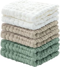 Cuddle Campus Baby Washcloths 6 Packs, Muslin 6 Pack, Set-2