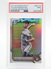 JACOB MISIOROWSKI 2022 BOWMAN DRAFT CHROME SILVER REFRACTOR 1ST ROOKIE Q3292