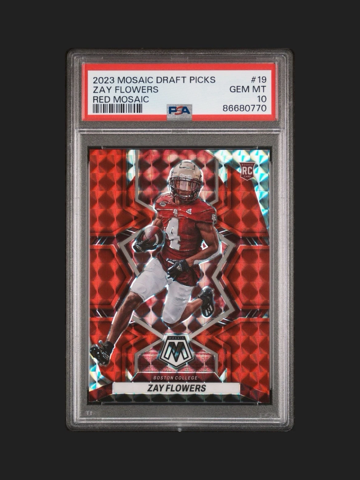 Zay Flowers Panini Mosaic Draft Picks #19 Red Mosaic