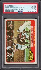 1965 World Series Game 3 (Mantle's Clutch HR) Topps #134 Graded PSA 4 (VG-EX)