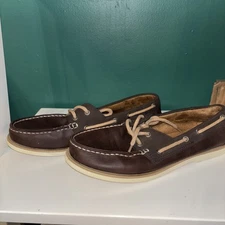 Goodfellow & Co Men's Brown Classic Lace Up Lug Boat Docker Loafer Shoe 9 1/2 M