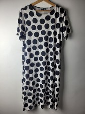 Uniqlo Marimekko Women Size S Black White Spot Jersey Short T-shirt Dress Casual