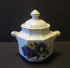 KENSINGTON Staffordshire Ironstone ENGLAND Wayside  1841 Sugar Jar 5" Tall