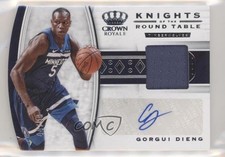 2019 Crown Royale Knights of the Round Table Jersey 44/99 Gorgui Dieng Auto rg2