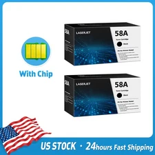 2PK For HP 58A Toner CF258A Black For Laserjet Pro M404dn MFP M428fdw M428fdn