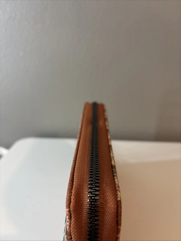 Montana West Long Zippy Wallet Burnt Orange/Blue/Pink Aztec Print - Image 3 of 4